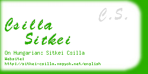 csilla sitkei business card